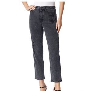 Jessica Simpson Aster High Rise Slim Straight Women's Black Jeans 12 NWT